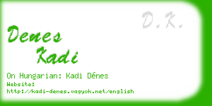 denes kadi business card